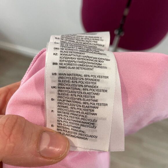 Adidas  Light Pink White Logo Front Crewneck S - Picture 7 of 7